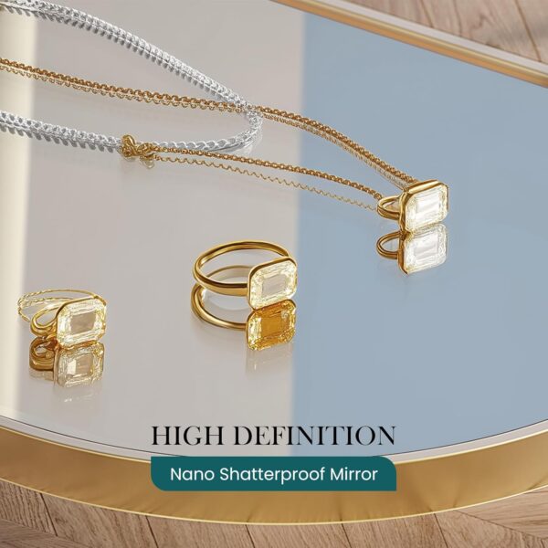 DUMOS Arched Full Length Mirror with Stand Floor Standing Aluminum Frame for Bedroom Body Hanging Leaning Modern Simple Home Decor Shatter-Proorf Nano Glass Wall Living Room...