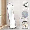 DUMOS Arched Full Length Mirror with Stand Floor Standing Aluminum Frame for Bedroom Body Hanging Leaning Modern Simple Home Decor Shatter-Proorf Nano Glass Wall Cloakroom...