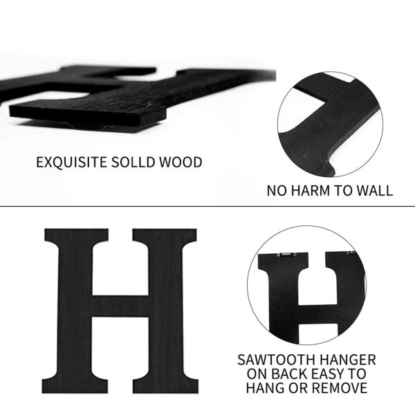 Wood Home Sign with Artificial Eucalyptus Wreath for O, Hanging Farmhouse Wall House Decor Wood Letters for Wall Art Rustic Home Decor, Wall Decor for Living Room Kitchen...